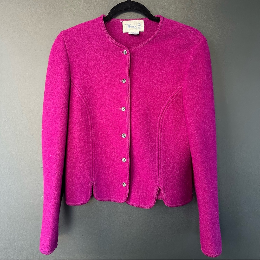 Magenta Vintage Deans of Scotland Boiled Wool Coat